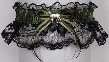 Custom Themed Green Camouflage Garters. Camo Garter. Fancy Bands� Camouflage Garters. Green Camoflage Military Garters. Camo Military Garters. garter, garders, garder