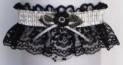 Prom Garters Feature, silver metallic prom garter, black lace prom garters, 2011 prom garters, online prom garters, prom garter tradition, garder, garders
