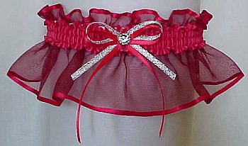Ruby Sheer Bridal Garter - Wedding Garter - Prom Garter - Fashion Garter. garders, garder