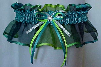 Jade Key Lime Sheer Bridal Garter - Wedding Garter - Prom Garter - Fashion Garter. garders, garder