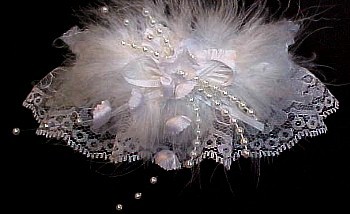 White Wedding Garter with Deluxe May bells - White Bridal Garter - White Lace Garter. garter, garders, garder
