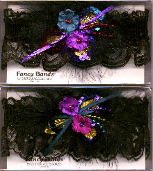 Garters Special. Deluxe Tri-Color Garters with Tri-Color Sequin or Purple Sequin. MyGarters, My Garters, MyPromGarter, MyPromGarters, MyBridalGarter, My Special Garter, garter, garders, garder